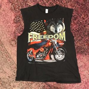 Vintage 1980 Motorcycle Wolf Graphic Shirt